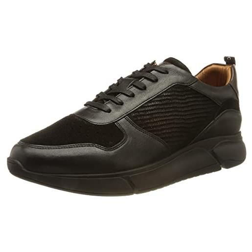 Marc Shoes lucas, scarpe da ginnastica uomo, leather-cow suede black, 43 eu