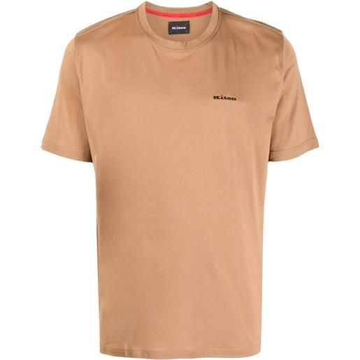 Kiton t-shirt con stampa - marrone