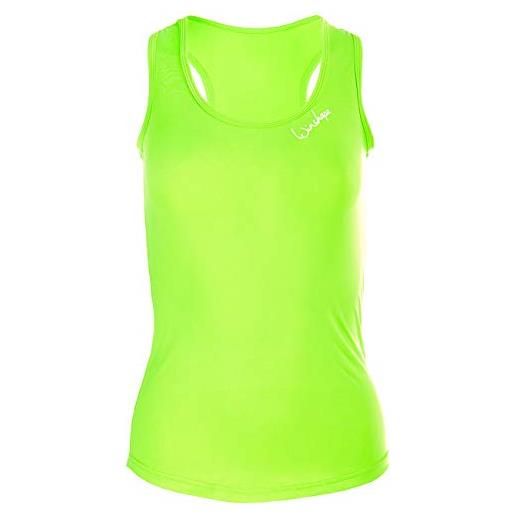 WINSHAPE damen super leichtes functional tanktop aet104, slim style fitness yoga pilates, canotta donna, giallo fluo, s