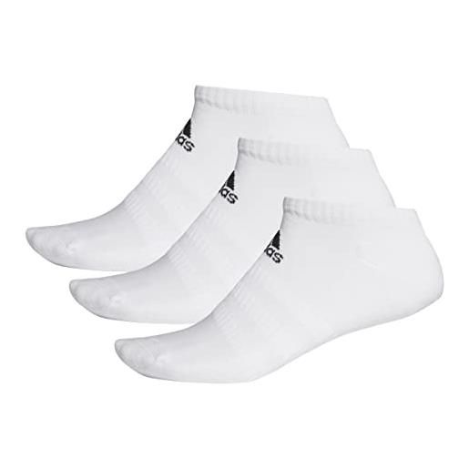 Adidas cush low 3pp, calze da calcio unisex-adulto, bianco/bianco/bianco, xl
