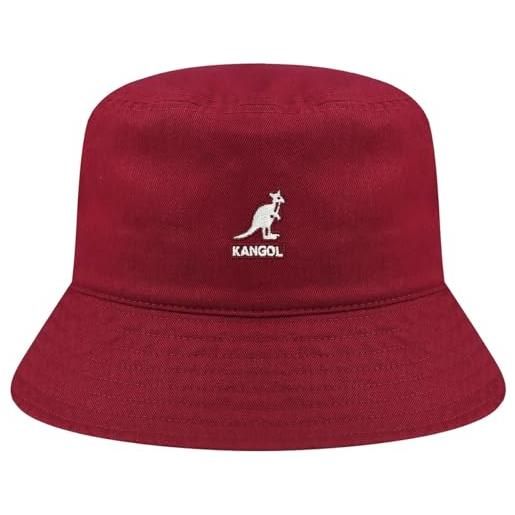 Kangol washed bucket cappello a falda larga, blu (navy), xl unisex-adulto
