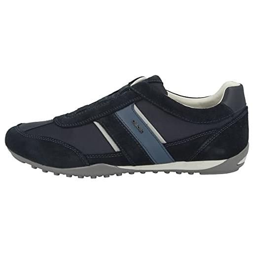 Geox u wells a, sneakers uomo, blu (navy), 43 eu