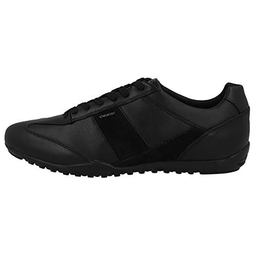Geox u wells a, sneakers uomo, nero (black c9999), 45 eu