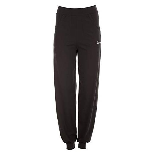Winshape pantaloni sportivi da donna functional air legere high waist, donna, wh12-schwarz-m, nero, m