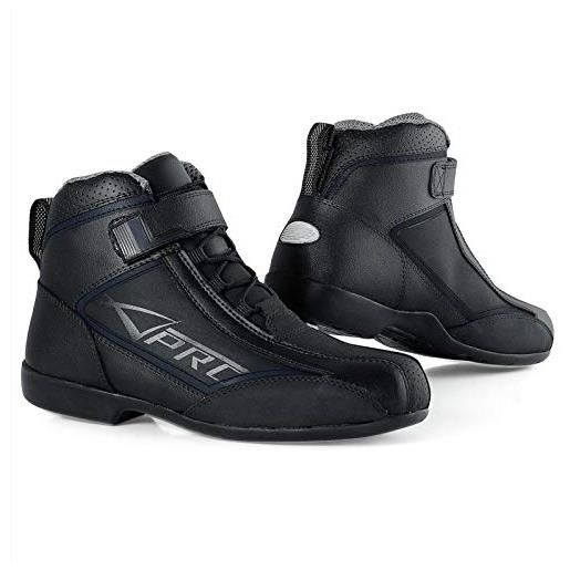 A-Pro scarpa scarpetta stivaletto calzature moto scooter città sportive pelle nero 43