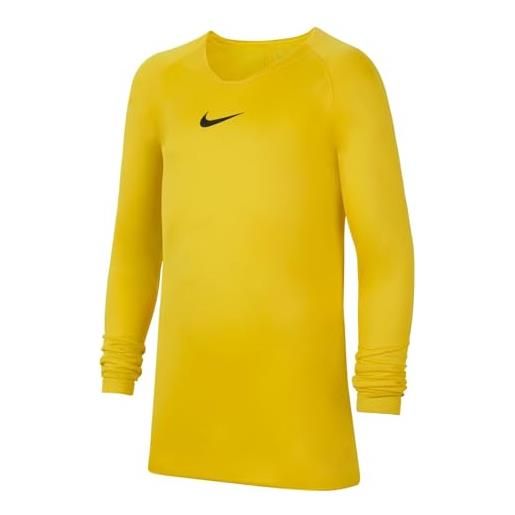 Nike park, maglia maniche lunghe unisex-bambini, tour giallo/nero, m