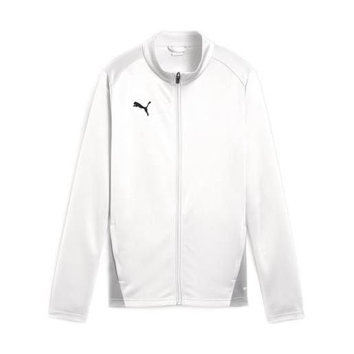 PUMA giacca da allenamento teamgoal jr, track unisex-adulto, bianco-piuma grigio, 152