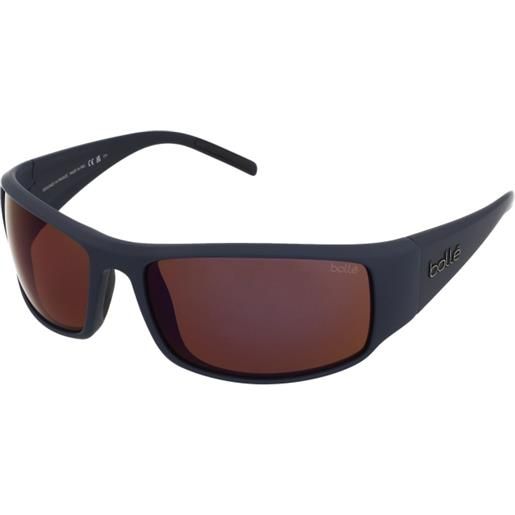 Bollé king bs026004 | occhiali da sole sportivi | unisex | plastica | rettangolari | blu | adrialenti