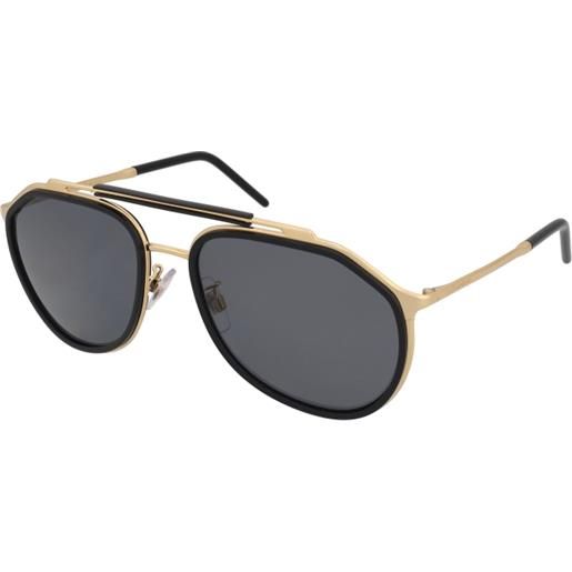 Dolce & Gabbana dg2277 02/81 | occhiali da sole graduati o non graduati | unisex | metallo | pilot | nero, oro | adrialenti