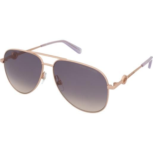 Marc Jacobs marc 653/s hzj/ff | occhiali da sole graduati o non graduati | prova online | metallo | pilot | oro rosa | adrialenti