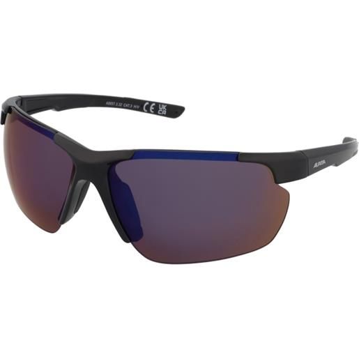 Alpina defey hr black | occhiali da sole sportivi | unisex | plastica | rettangolari | nero | adrialenti