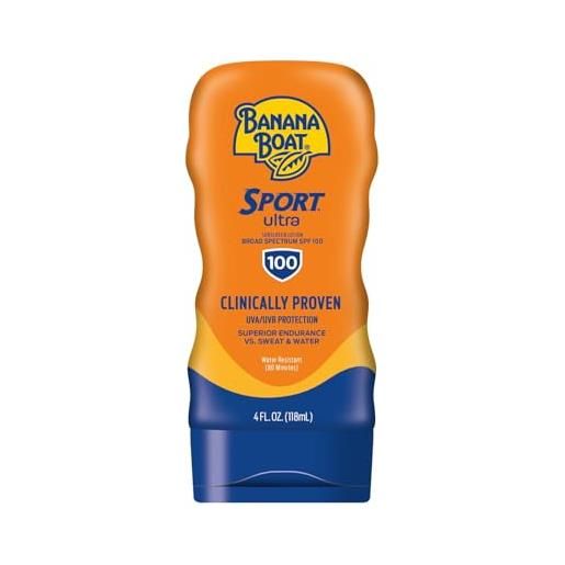 Banana Boat sport performance broad spectrum sunscreen, spf 100 lotion 4 fl oz (118 ml)
