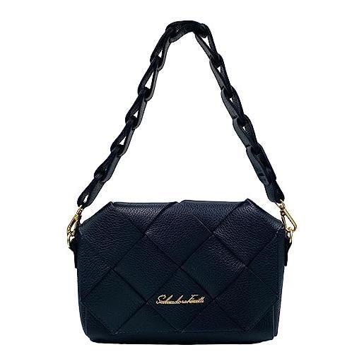 Salvadore Feretti sf0613-borsa, pochette bag donna, blu navy, m