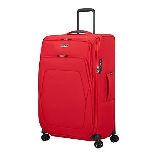 Samsonite spark sng eco - spinner l, valigia espandibile, 79 cm, 124/140 l, rosso (fiery red)
