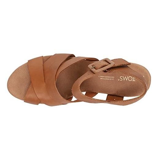 TOMS ava, sandalo con tacco donna, marrone (chiaro), 42.5 eu