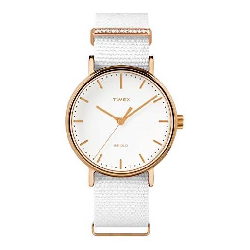 Timex orologio analogico quarzo donna con cinturino in nylon tw2r49100