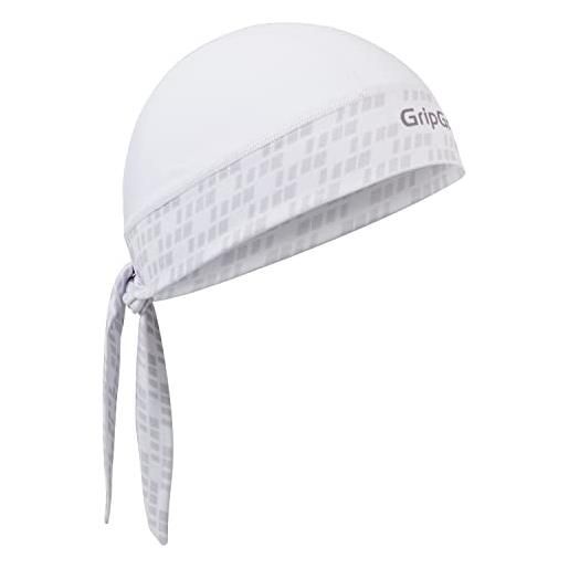 GripGrab bandana - protezione dai raggi uv sottocasco estivo ciclismo copricapo bici mtb fascia antisudore traspirante, bianco, taglia unica