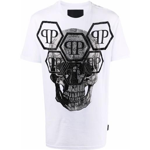Philipp Plein t-shirt con logo - bianco