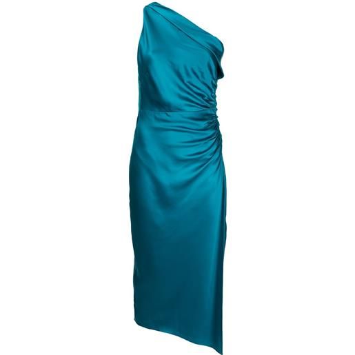 Michelle Mason abito con arricciatura - blu
