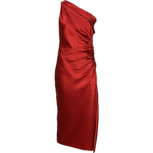 Michelle Mason abito con arricciatura - rosso