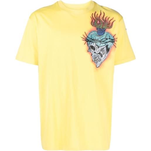 Philipp Plein t-shirt con stampa tattoo - giallo