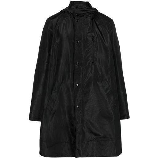 Marine Serre giacca a vento con cappuccio - nero