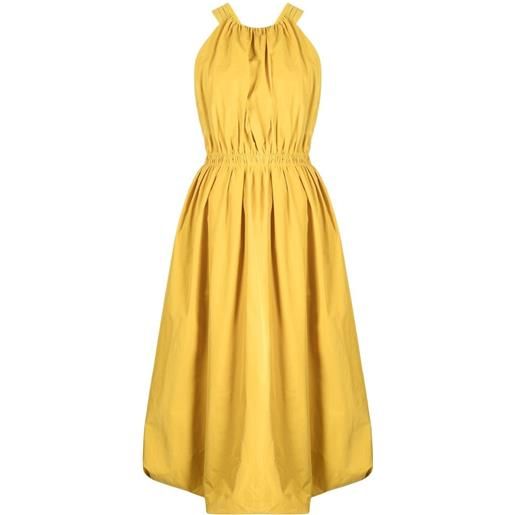 Ulla Johnson abito svasato plissettato - giallo