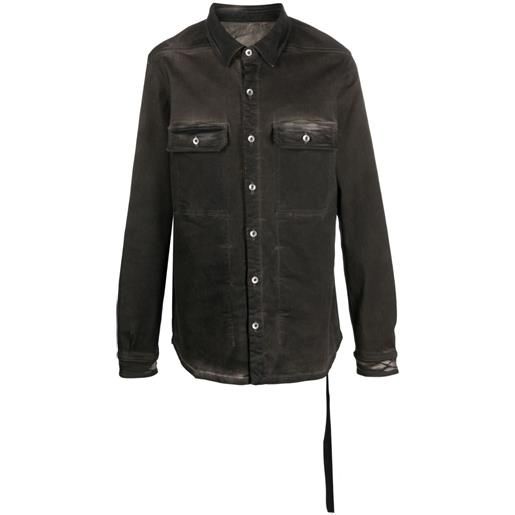 Rick Owens DRKSHDW giacca-camicia - marrone