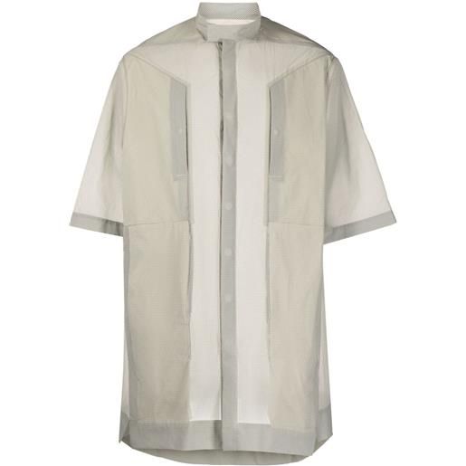 Rick Owens camicia semi trasparente - toni neutri
