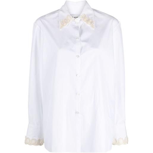 Lanvin camicia con ricamo - bianco
