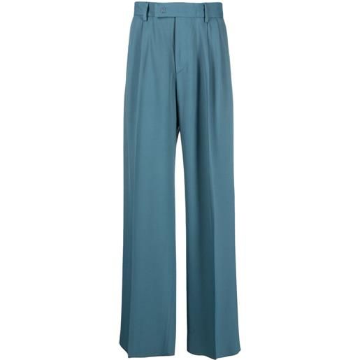 AMIRI pantaloni dritti con placca logo - blu