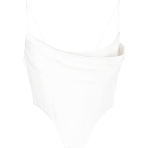 Alex Perry corsetto asimmetrico - bianco