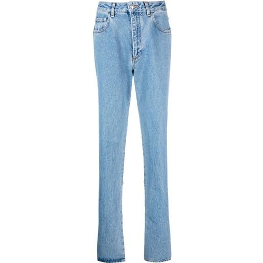 Gcds jeans bling con cut-out - blu