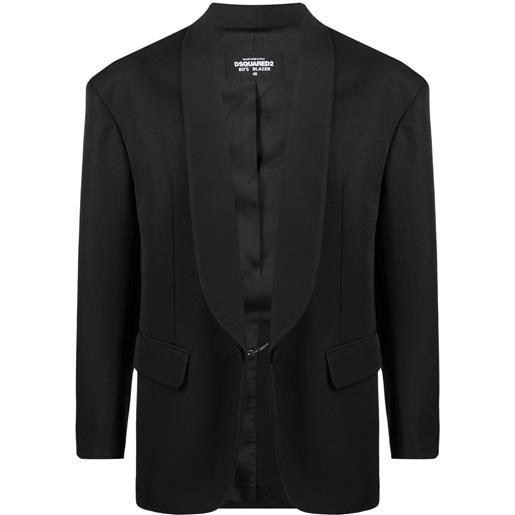 Dsquared2 blazer con revers a scialle - nero