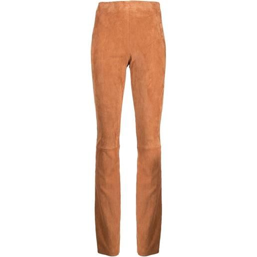 Drome pantaloni svasati elasticizzati - marrone