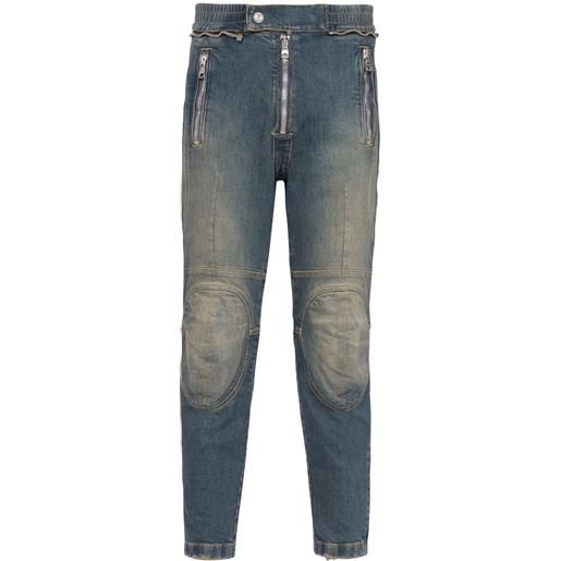 Balmain jeans skinny bicolore - nero