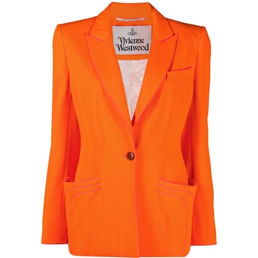 Vivienne Westwood blazer monopetto con tasche - arancione