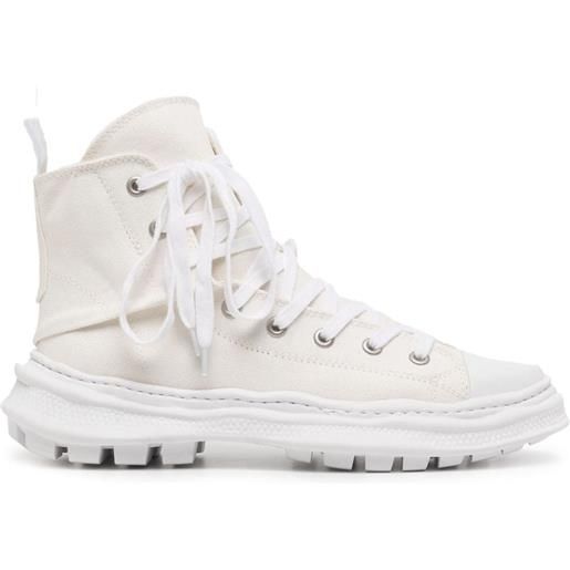Yohji Yamamoto sneakers alte con zip - bianco