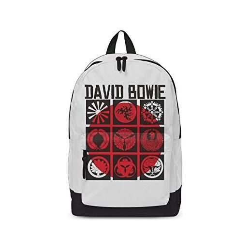 David Bowie japan classic backpack/rucksack casual school day bag official white, one size - 43cm x 30cm x 15cm - officially licensed merchandise