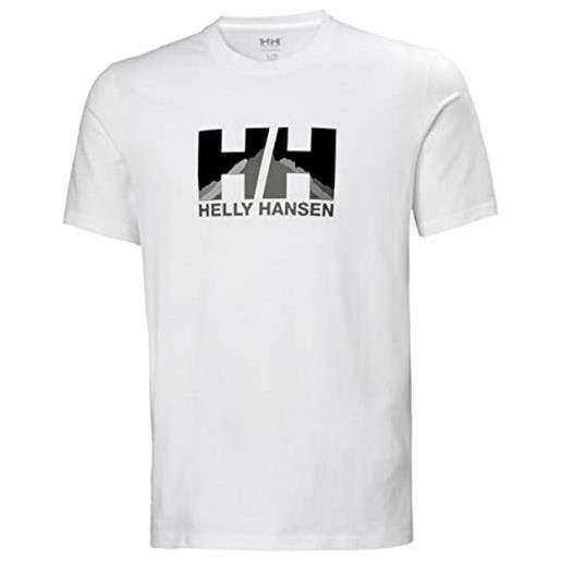 Helly Hansen uomo nord graphic t-shirt, bianco, m