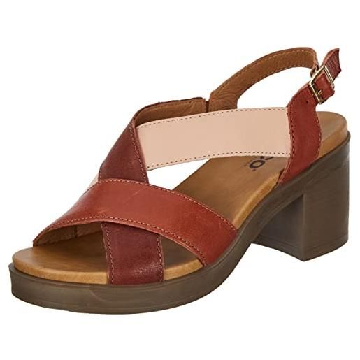 IGI&CO donna aisha, sandali con tacco donna, rosso/beige (bruc marr carne), 37 eu