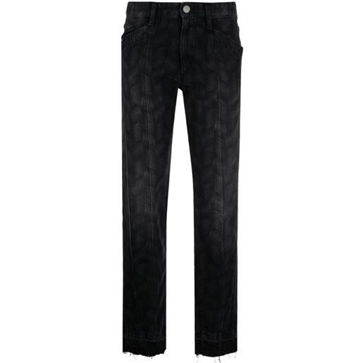 MARANT ÉTOILE jeans slim con design a inserti - nero