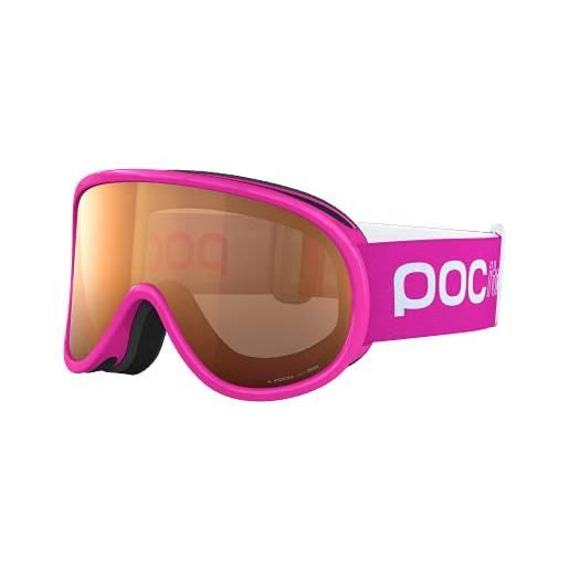 POC pocito retina, maschera da sci alpino unisex-bambini, rosa (fluorescent pink), taglia unica