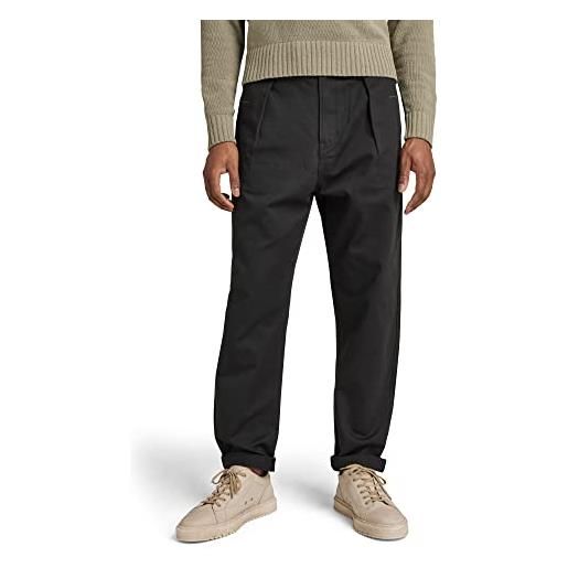 G-STAR RAW unisex pleated chino relaxed donna , verde scuro (smoke olive d20147-c962-b212), 38w / 36l