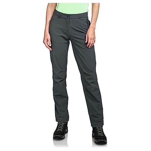 Schöffel engadin1, pantaloni da donna resistenti per escursioni, impermeabili con taglio sportivo, asfalto, 38