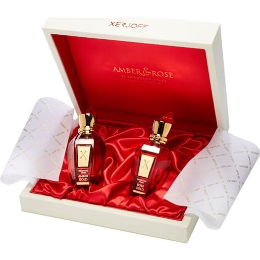XERJOFF collections shooting stars collection set regalo amber gold parfum 50 ml + rose gold parfum 50 ml