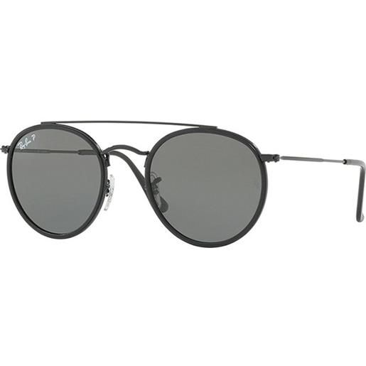 Ray-Ban rb3647n 002/58 | occhiali da sole graduati o non graduati | prova online | unisex | metallo | tondi | nero | adrialenti