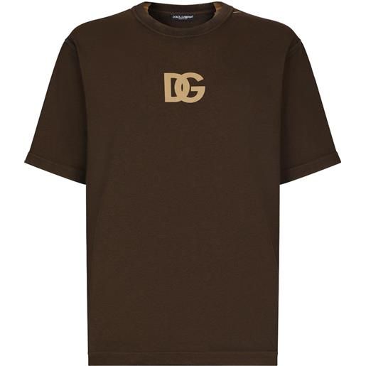 Dolce & Gabbana t-shirt con stampa - marrone