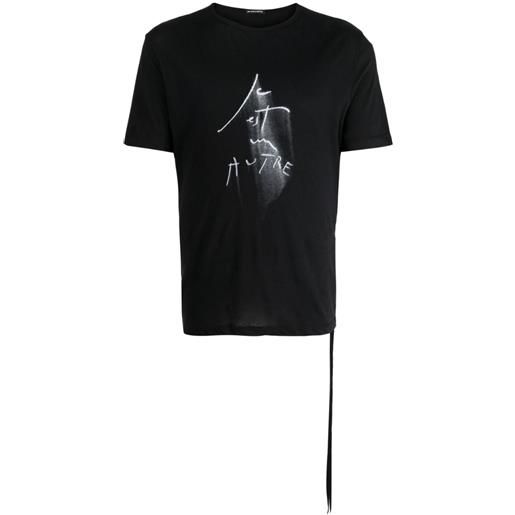 Ann Demeulemeester t-shirt con stampa grafica - nero
