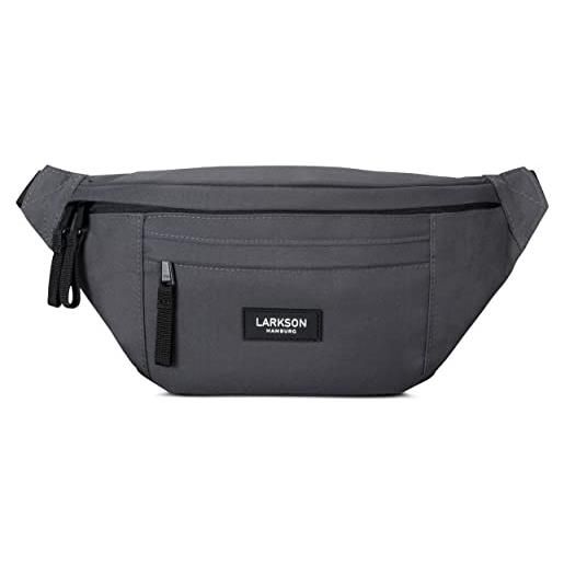 Larkson marsupio donna e uomo rosa - ole - cintura borsa a tracolla per festival e sport - piccolo bum bag borsellino da viaggio - idrorepellente